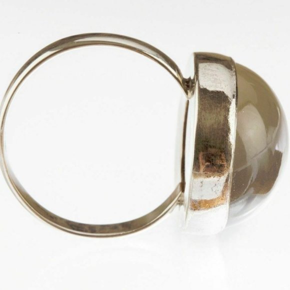 Gray Moonstone Cabochon Ring - Picture 2 of 5